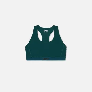 Womens Women's T-shirts, women's tops, women's summer styles, sports vests, running tops Cadence? Scoop Neck Run Bra - Pine