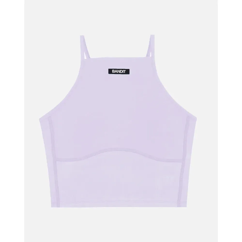 Womens Women's T-shirts, women's tops, women's summer styles, sports vests, running tops Stamina? 7 Pocket Nova Crop - Light Thistle