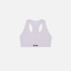 Womens Women's T-shirts, women's tops, women's summer styles, sports vests, running tops Striped Cadence? Scoop Neck Run Bra - Light Thistle