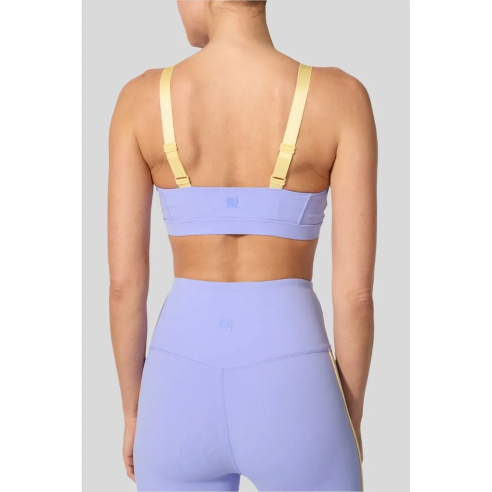 Womens Women's T-shirts, women's tops, women's summer styles, sports vests, running tops Vial Paneled Bra with Adjusters - Jacaranda